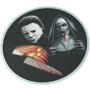 The Nun n Micheal Myers cutting board